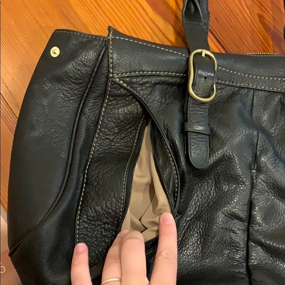 Tumi Black Leather Tote Bag - Picture 6 of 7